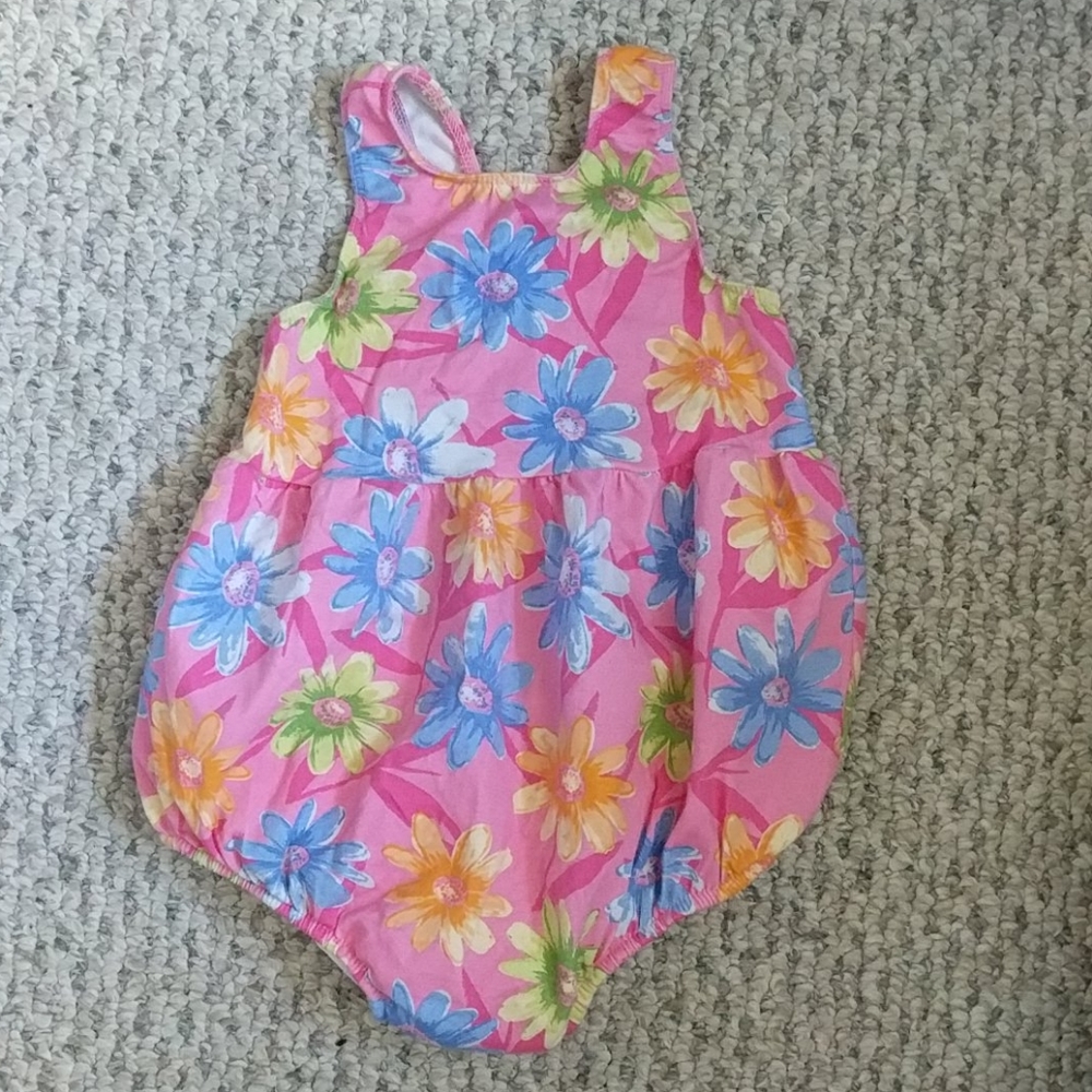 NWT Girls floral bathing suit w/swim diaper